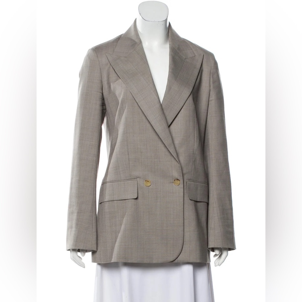 The Row Wool Button-Up Blazer